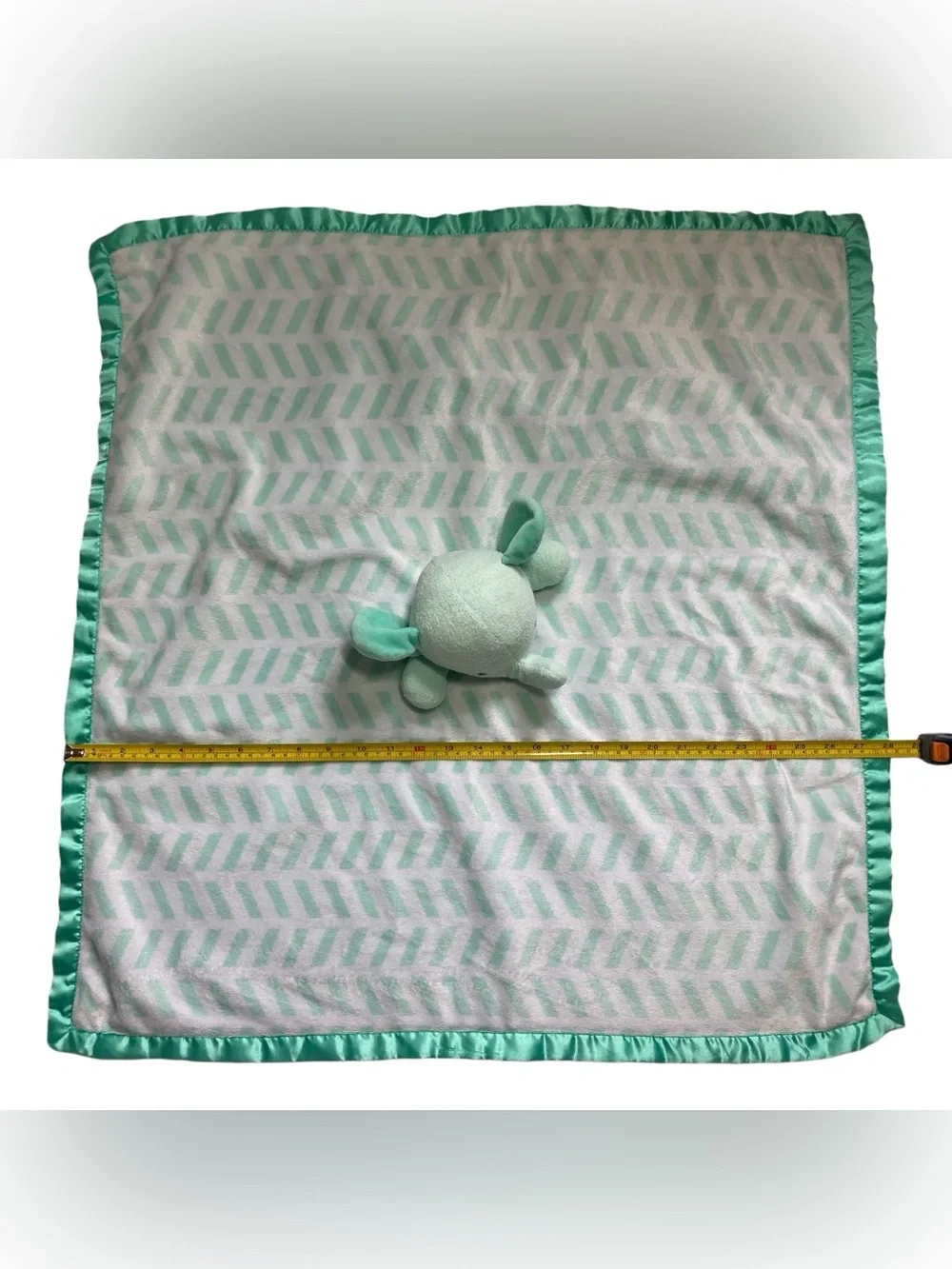 Cloud Island Elephant Lovey Security Blanket Large Mint Green White 2017.
